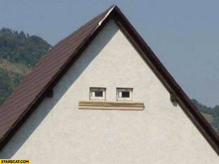 Weird house home human face