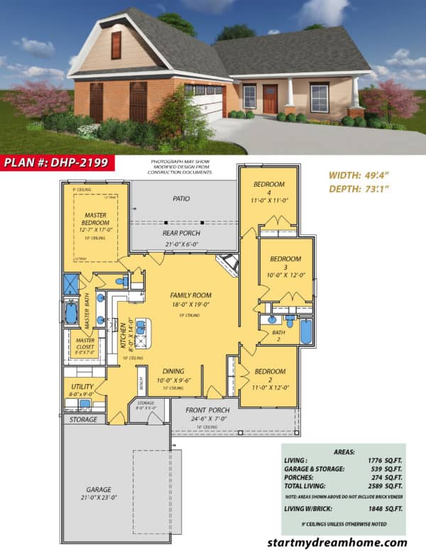 Dream Home Plan 2199 - Start My Dream Home