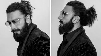 Ranveer Singh redefines power dressing in all-black velvet ensemble, sunglasses, and a man bun