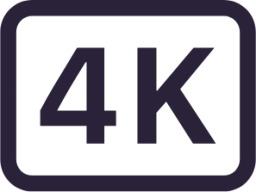 badge 4k icon