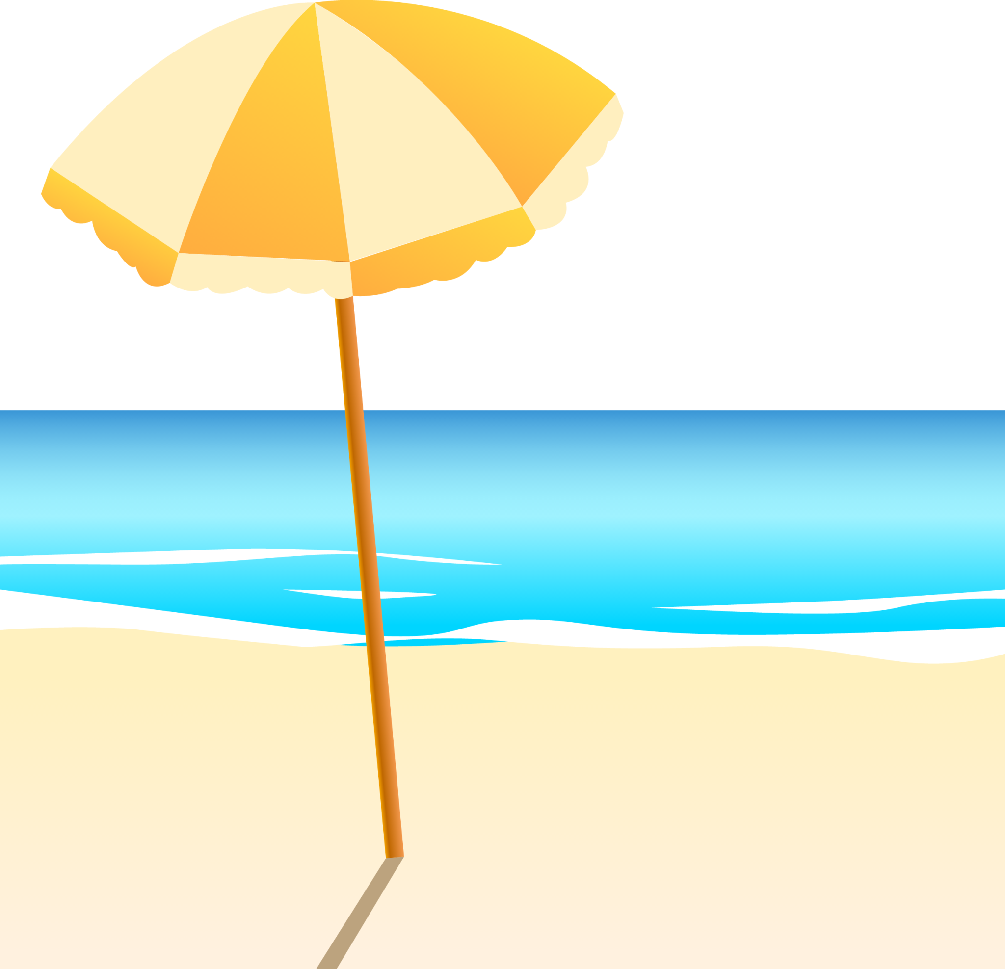 beach with umbrella emoji