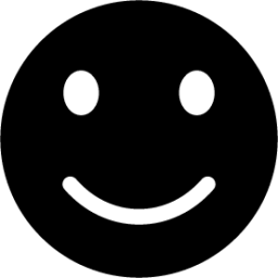 black smiling face emoji