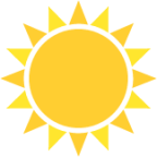 black sun with rays emoji