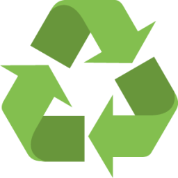 black universal recycling symbol emoji