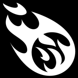 burning meteor icon