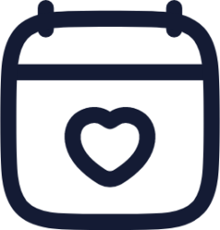 calendar love icon