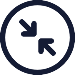 circle arrow shrink icon