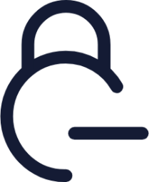 circle lock minus icon