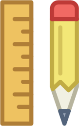 construction ruler pencil icon