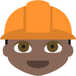 construction worker tone 5 emoji