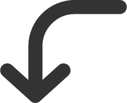 corner left down icon