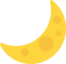 crescent moon emoji