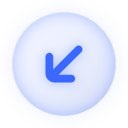 down left circle icon