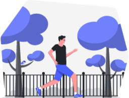 Early morning jog illustration