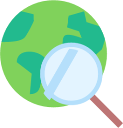 earth magnify icon