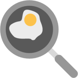 egg frying in a pan icon