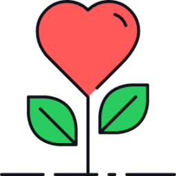 flower heart icon