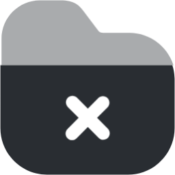 folder cross icon