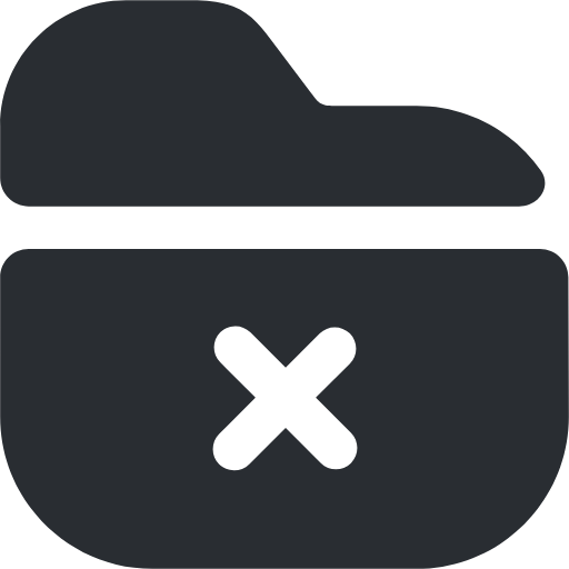 folder cross icon