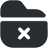 folder cross icon