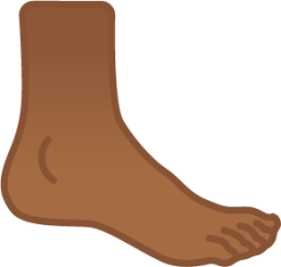 foot: medium-dark skin tone emoji