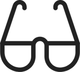 Glasses light icon