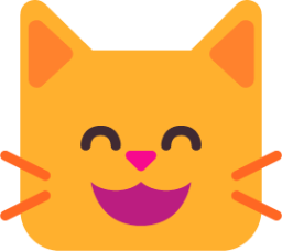 grinning cat with smiling eyes emoji