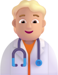 health worker medium light emoji