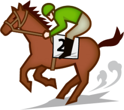 horse racing (white) emoji