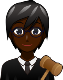 judge (black) emoji