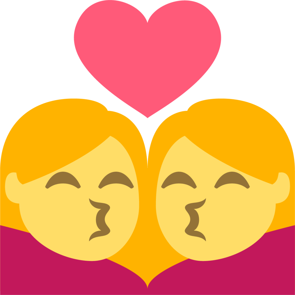 kiss (woman,woman) emoji