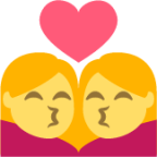 kiss (woman,woman) emoji