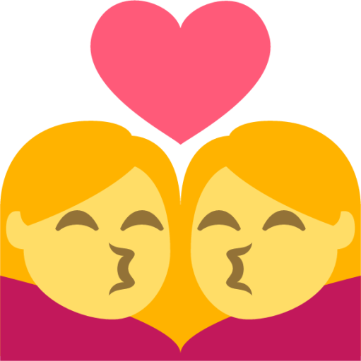 kiss (woman,woman) emoji