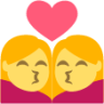 kiss (woman,woman) emoji