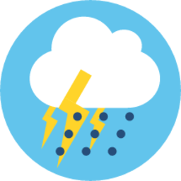 light rain thunder icon