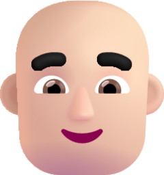 man bald light emoji