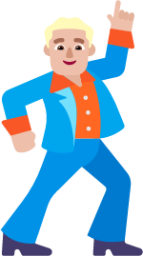 man dancing medium light emoji