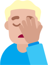 man facepalming medium light emoji