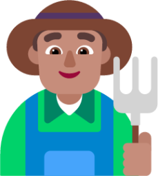 man farmer medium emoji