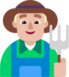 man farmer medium light emoji