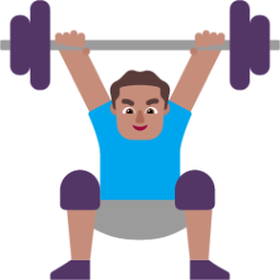 man lifting weights medium emoji