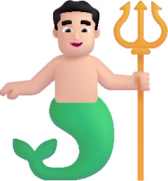 man merpeople light emoji