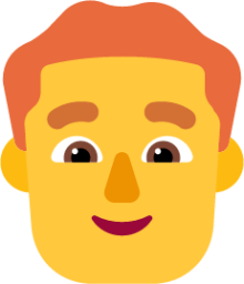 man red hair default emoji