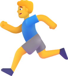 man running default emoji