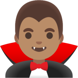 man vampire: medium skin tone emoji