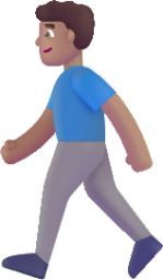 man walking medium emoji