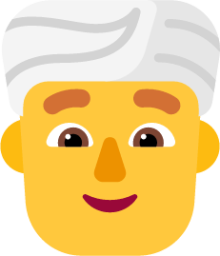 man wearing turban default emoji