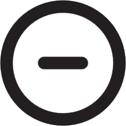 minus circle outline icon