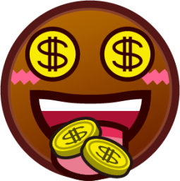 money mouth face (brown) emoji