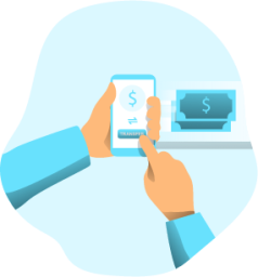 Money transfer illustration